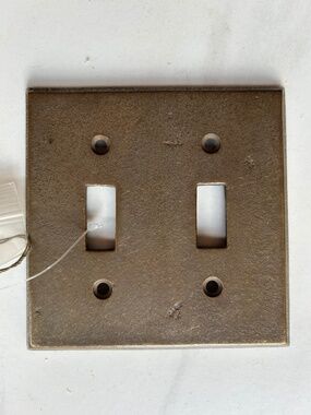 SPI hand crafted brass double switch cover